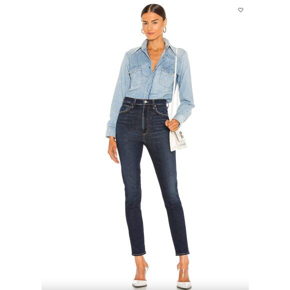 AGOLDE Pinch Waist Skinny Ultra High Rise Retro 80s in Ovation Jeans Size 28 - Picture 1 of 13